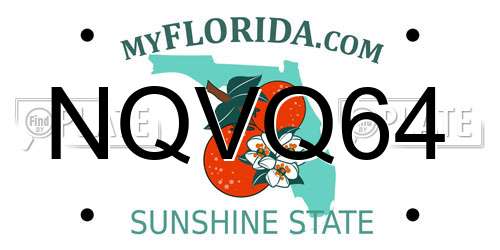 NQVQ64 Florida License Plate