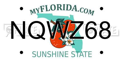 NQWZ68 Florida License Plate