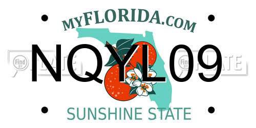 NQYL09 Florida License Plate