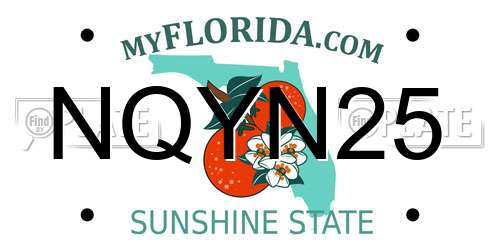 NQYN25 Florida License Plate