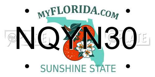 NQYN30 Florida License Plate