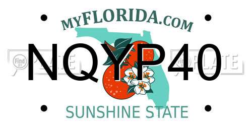 NQYP40 Florida License Plate