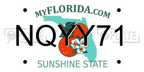 NQYY71 Florida License Plate