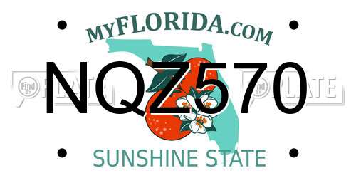 NQZ570 Florida License Plate