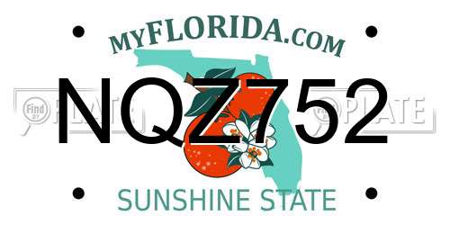 NQZ752 Florida License Plate