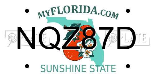 NQZ87D Florida License Plate