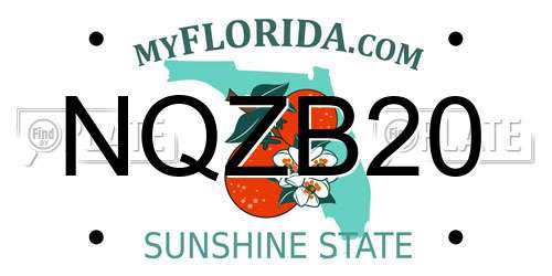 NQZB20 Florida License Plate