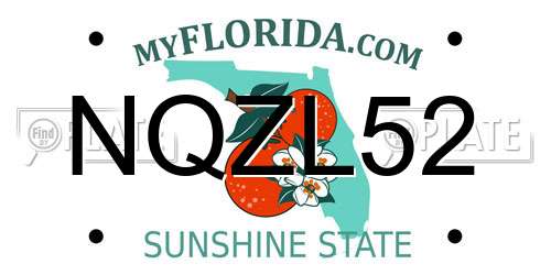 NQZL52 Florida License Plate