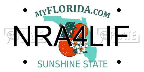 NRA4LIF Florida License Plate