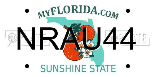 NRAU44 Florida License Plate