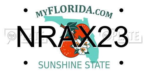 NRAX23 Florida License Plate