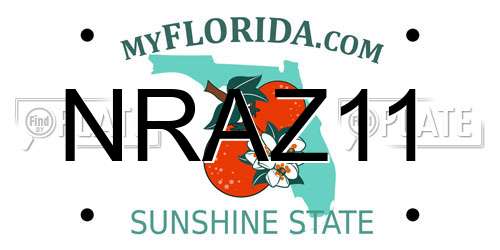 NRAZ11 Florida License Plate