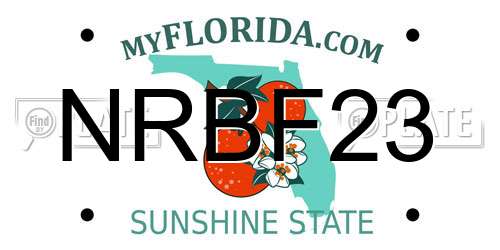 NRBF23 Florida License Plate