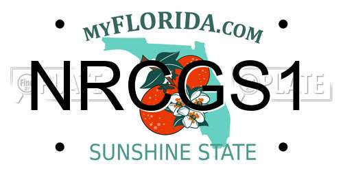 NRCGS1 Florida License Plate