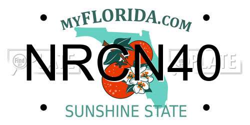 NRCN40 Florida License Plate