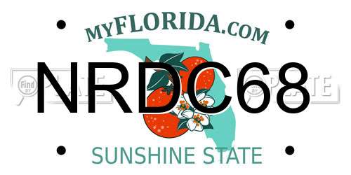 NRDC68 Florida License Plate