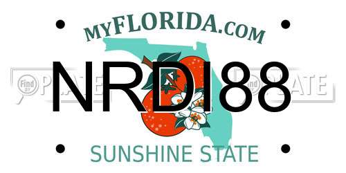 NRDI88 Florida License Plate