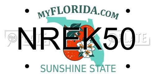 NREK50 Florida License Plate