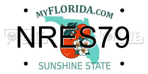 NRES79 Florida License Plate