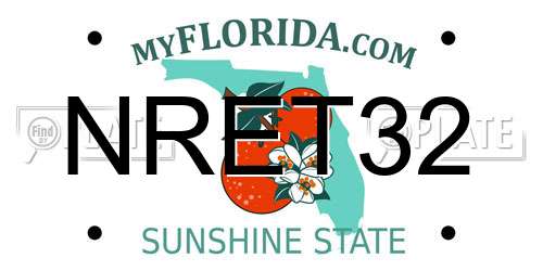 NRET32 Florida License Plate