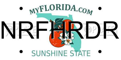 NRFHRDR Florida License Plate