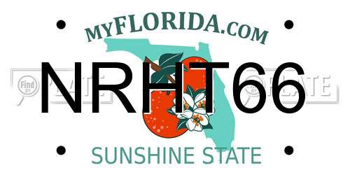 NRHT66 Florida License Plate