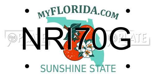 NRI70G Florida License Plate