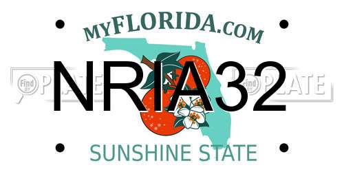 NRIA32 Florida License Plate