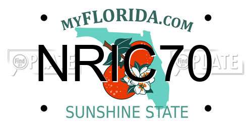 NRIC70 Florida License Plate