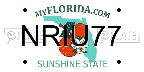 NRIU77 Florida License Plate