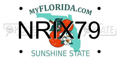 NRIX79 Florida License Plate