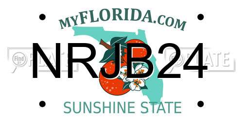 NRJB24 Florida License Plate
