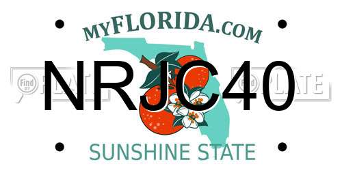 NRJC40 Florida License Plate