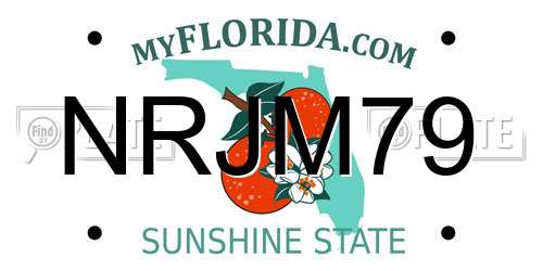 NRJM79 Florida License Plate