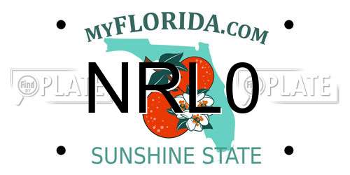NRL0 Florida License Plate