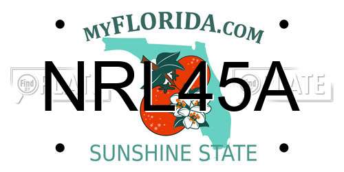 NRL45A Florida License Plate