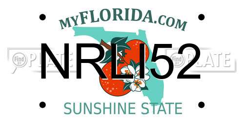 NRLI52 Florida License Plate
