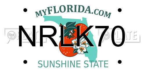 NRLK70 Florida License Plate