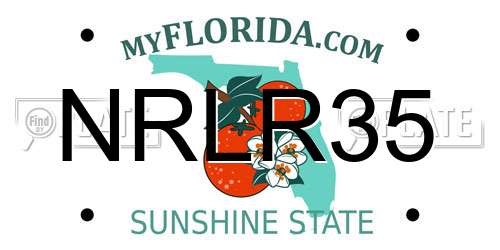 NRLR35 Florida License Plate