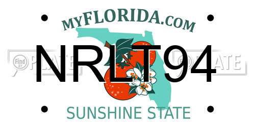 NRLT94 Florida License Plate