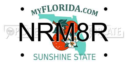 NRM8R Florida License Plate