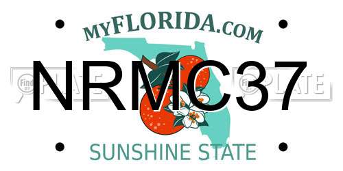 NRMC37 Florida License Plate