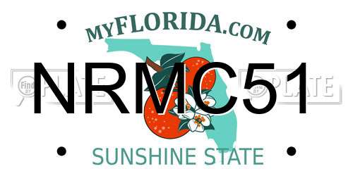 NRMC51 Florida License Plate
