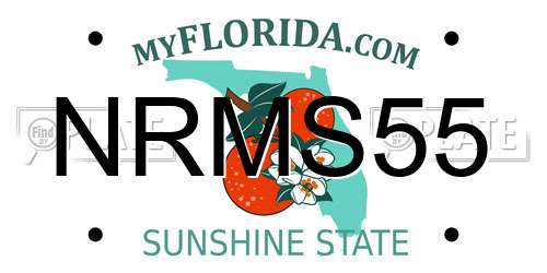 NRMS55 Florida License Plate