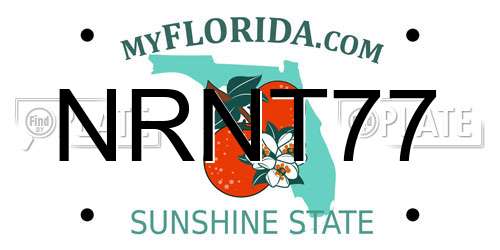 NRNT77 Florida License Plate