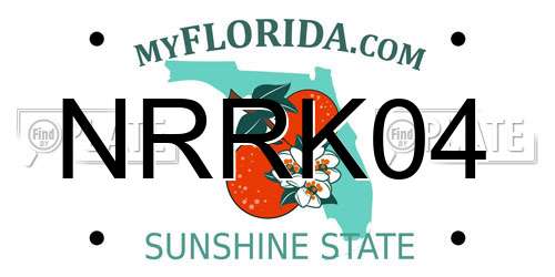 NRRK04 Florida License Plate