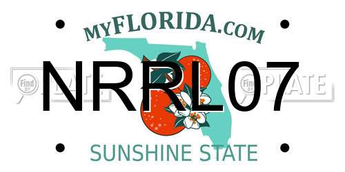 NRRL07 Florida License Plate