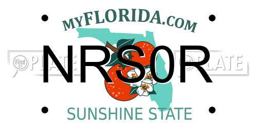 NRS0R Florida License Plate