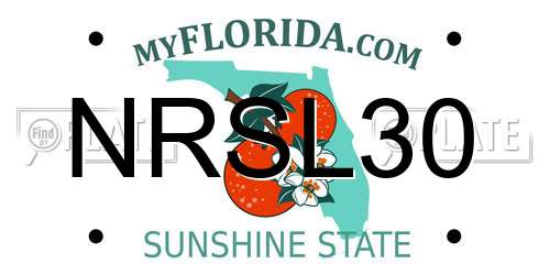 NRSL30 Florida License Plate