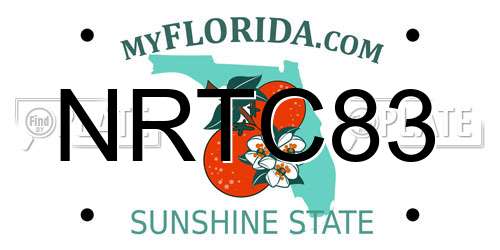 NRTC83 Florida License Plate